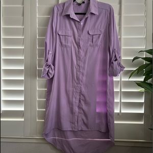 Lavender shirt dress